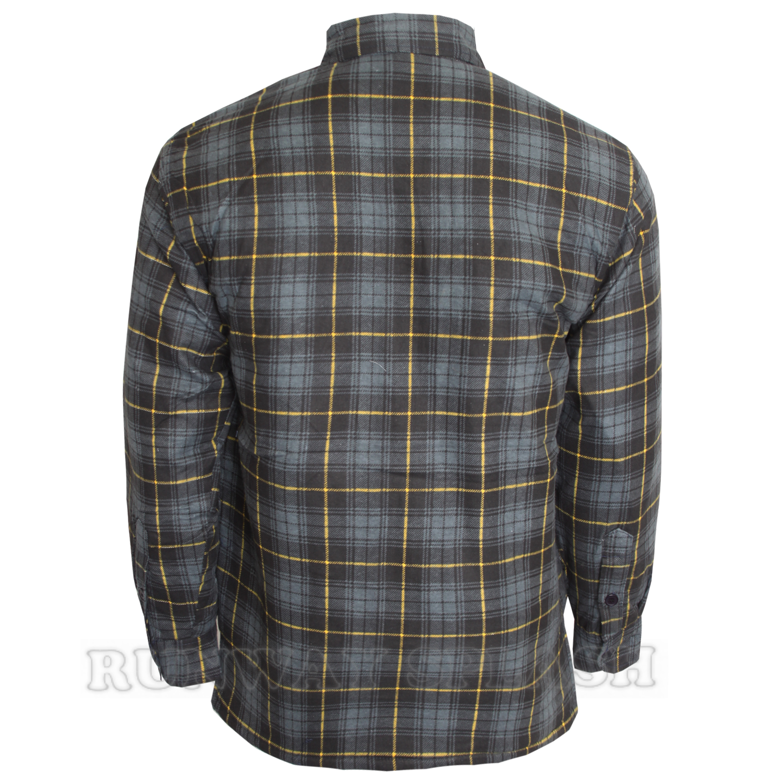 New Mens Padded Hooded Quilted Thick Lumberjack Check Work Shirt Jacket  M 3XL