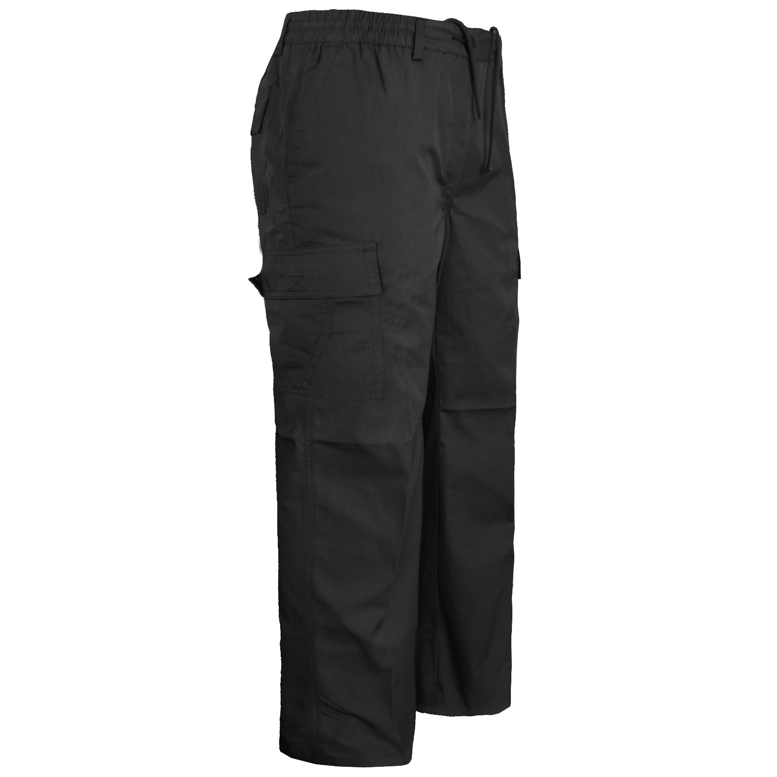 MENS ELASTICATED WAIST TROUSERS CARGO COMBAT PANTS WORK CASUAL RUGBY BOTTOMS 6XL