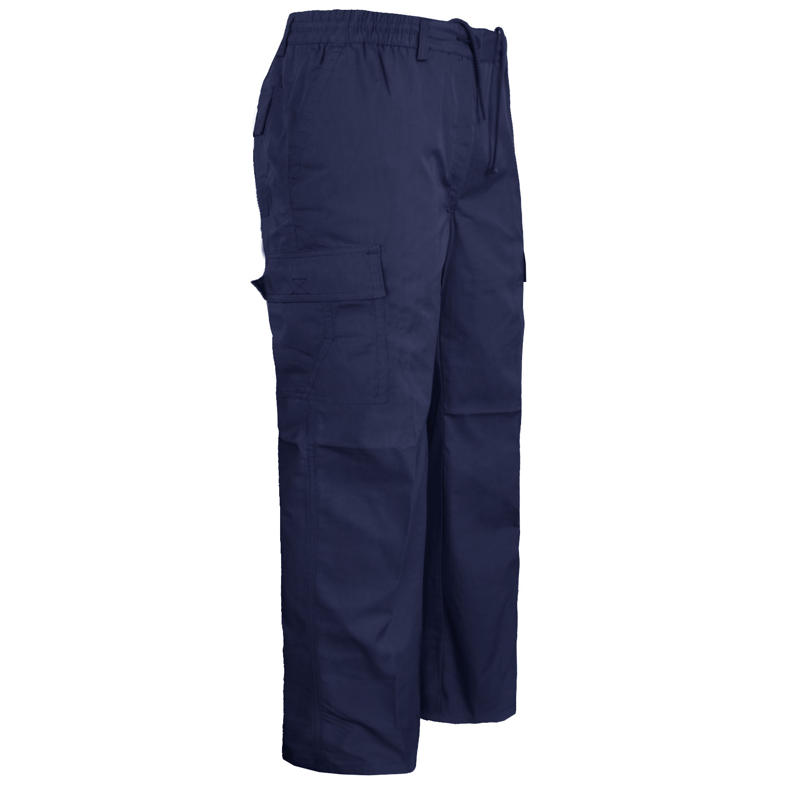 Mens Lightweight Elasticated Waist Cargo Trousers Combat Work Pants Bottoms New